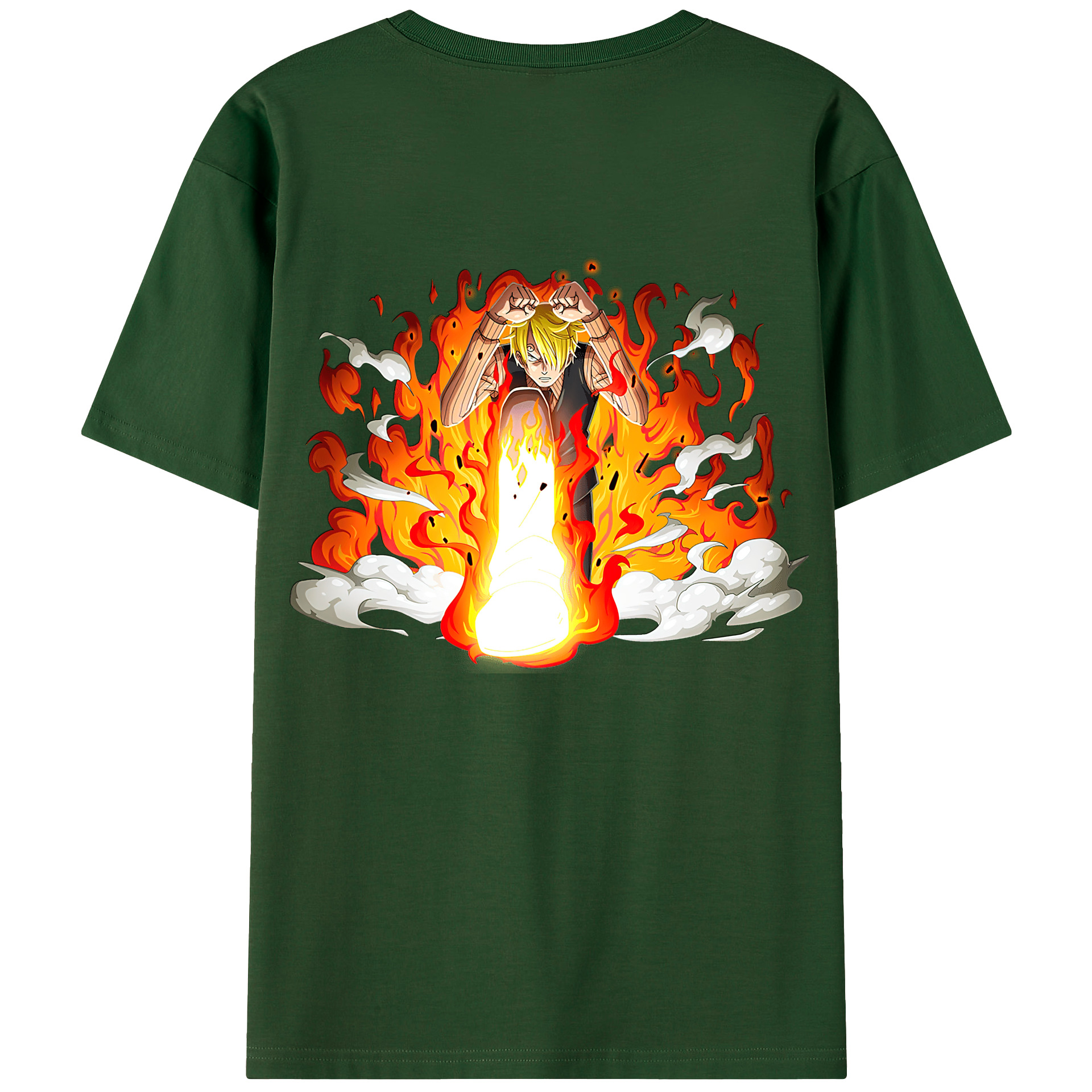 ワンピース サンジ ONE PIECE Sanji 綿100％半袖Tシャツ（背面プリント）